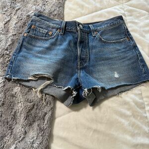 Levi 501 Denim Blue Women Shorts